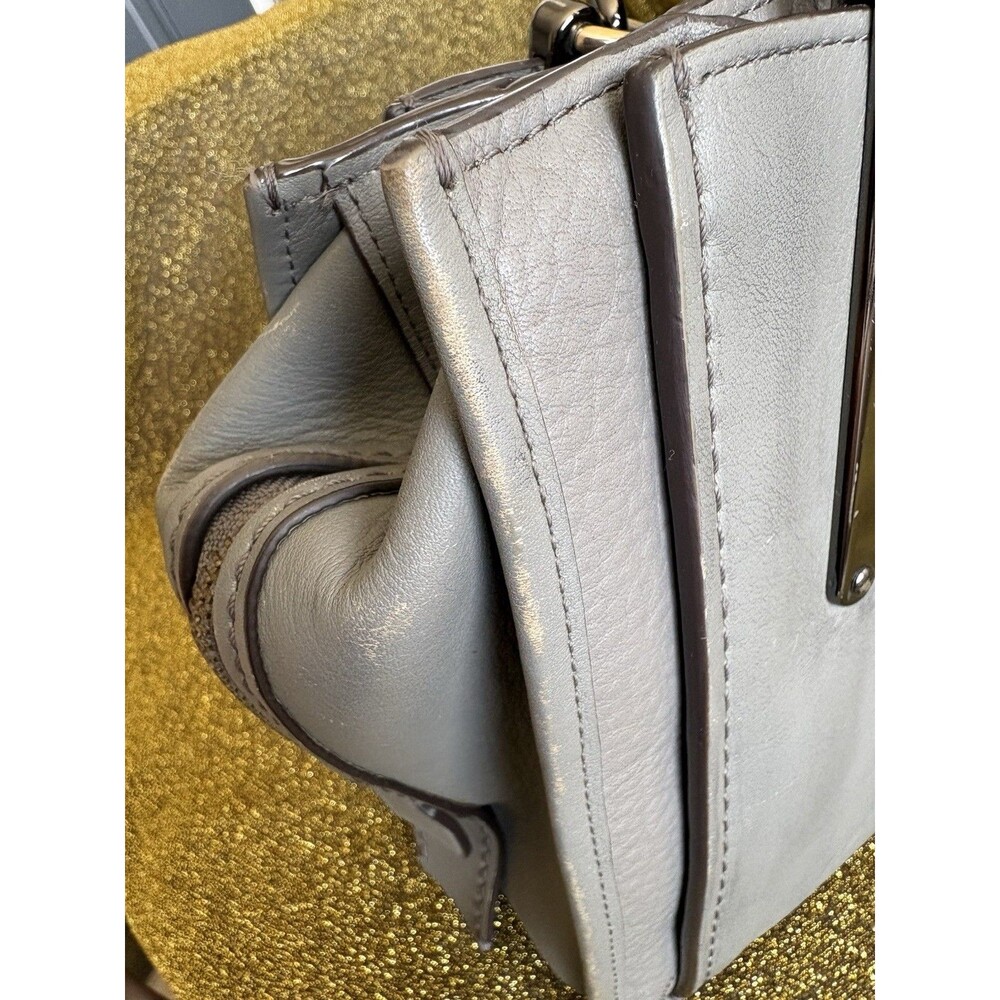 Coach 33094 Dreamer 27 Mix Leather Heather Grey 2 Tone Hardware Purse Crossbody - Picture 7 of 7